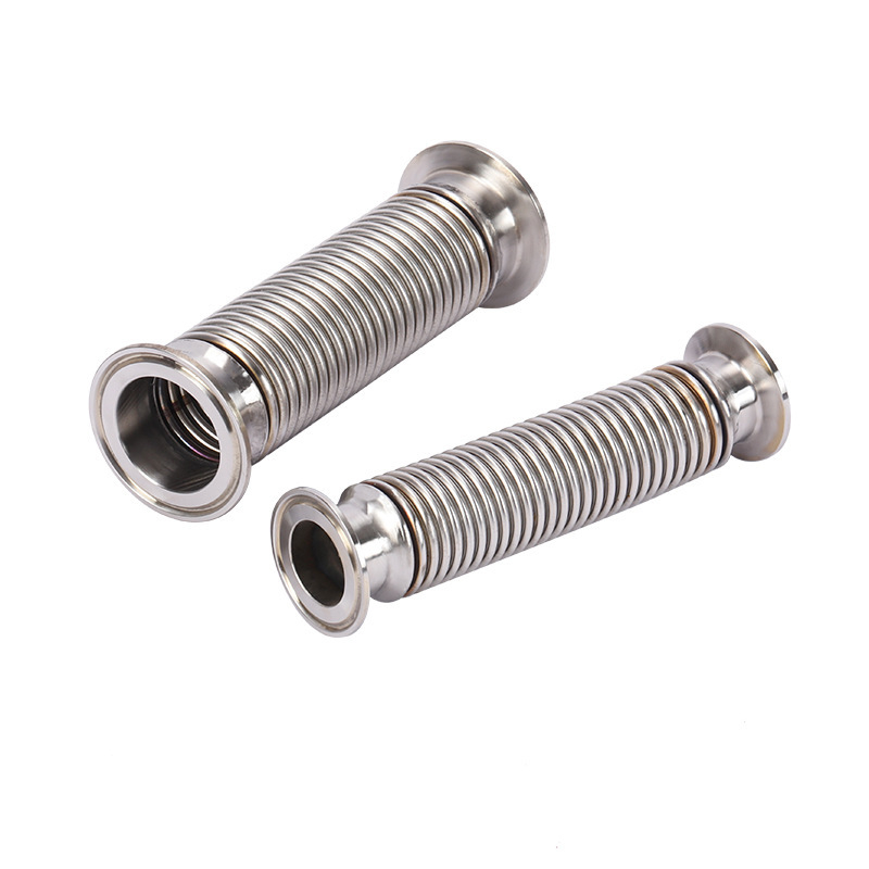 Tub KF pentru vid cu țeavă ondulată, furtun flexibil din oțel inoxidabil 304, cuplare rapidă NW/KF pentru vid înalt