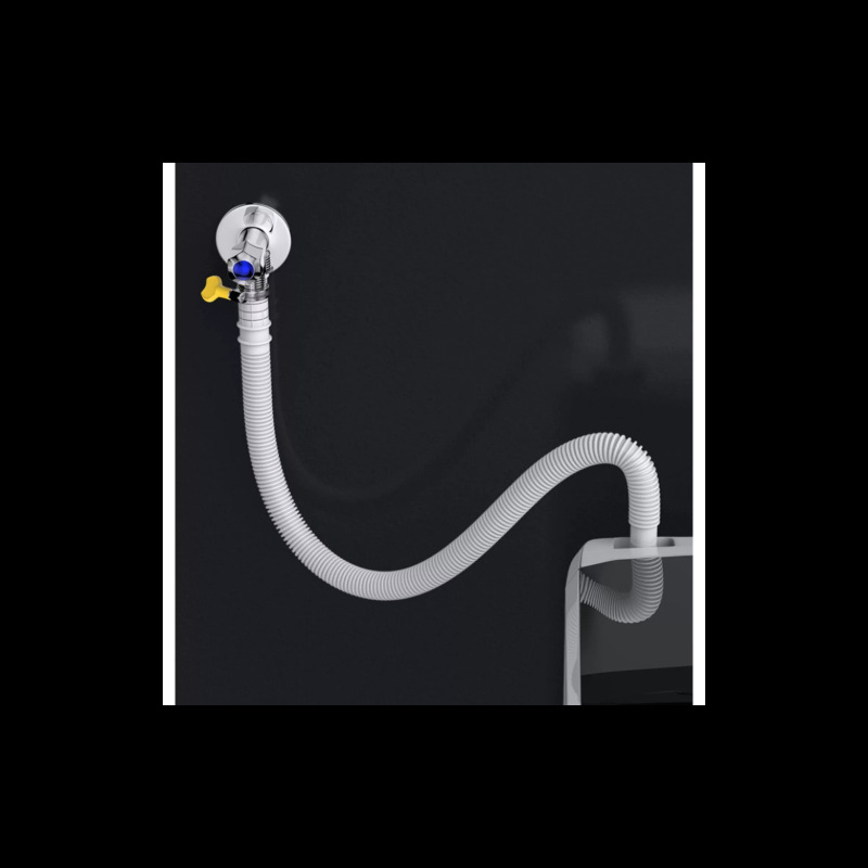Set de țevi pentru electrocasnice: furtun extensibil de drenaj pentru aer condiționat și furtun de alimentare cu apă pentru mașina de spălat, cu conectori din alamă (PET)