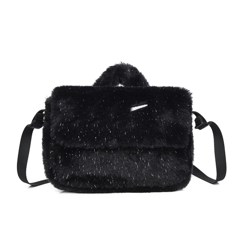 Geantă pătrată mini din pluș pentru femei, cu curea crossbody pentru telefon — casual și versatilă