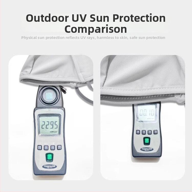Masca de protecție UV din ice silk pentru femei, vară, croială lată pentru fețe mari, aspect elegant, efect de subțiere