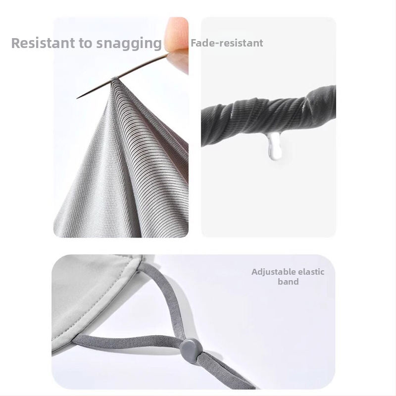 Masca de protecție UV din ice silk pentru femei, vară, croială lată pentru fețe mari, aspect elegant, efect de subțiere
