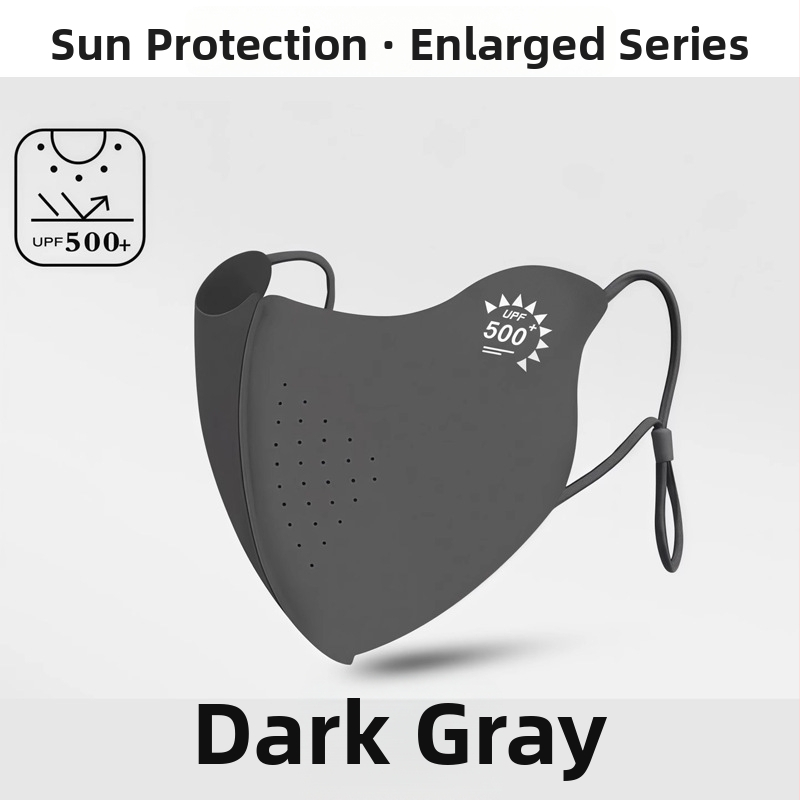 Masca de protecție UV din ice silk pentru femei, vară, croială lată pentru fețe mari, aspect elegant, efect de subțiere