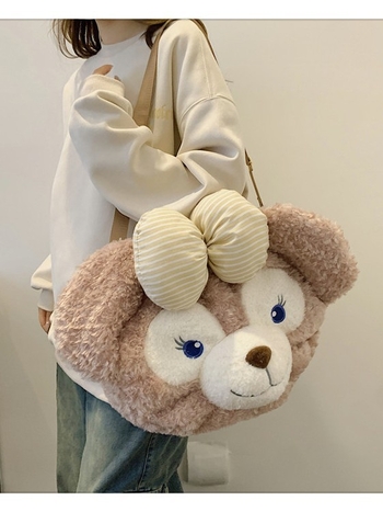 Geantă crossbody din pluș pentru femei, design Shirley Rose, stil cotidian modern