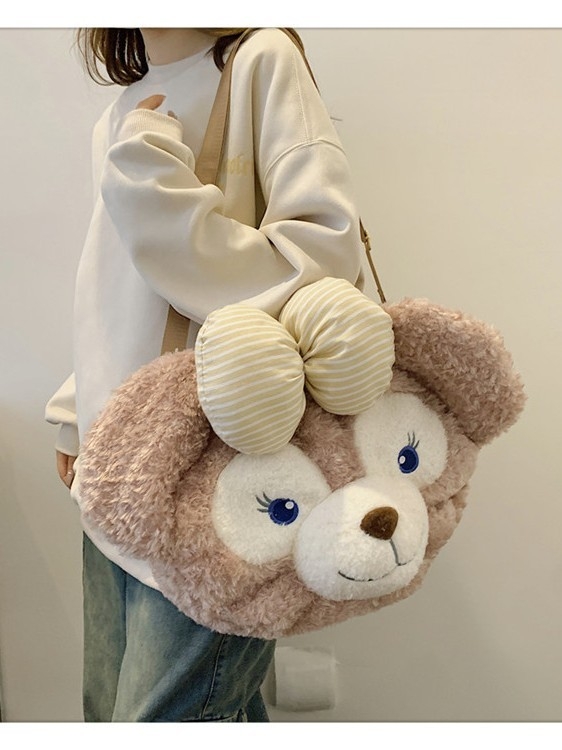 Geantă crossbody din pluș pentru femei, design Shirley Rose, stil cotidian modern