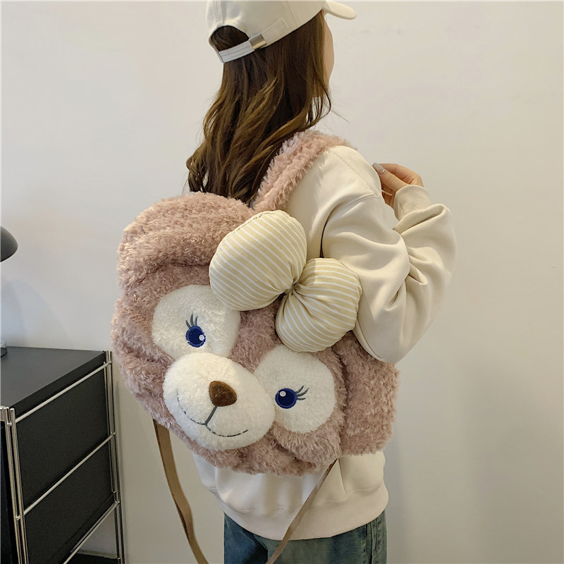 Geantă crossbody din pluș pentru femei, design Shirley Rose, stil cotidian modern