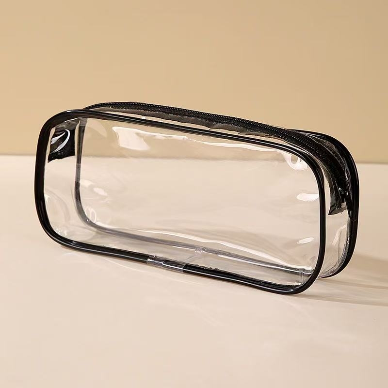 Geantă transparentă impermeabilă pentru cosmetic, cu capacitate mare, design minimalist, portabilă pentru călătorii