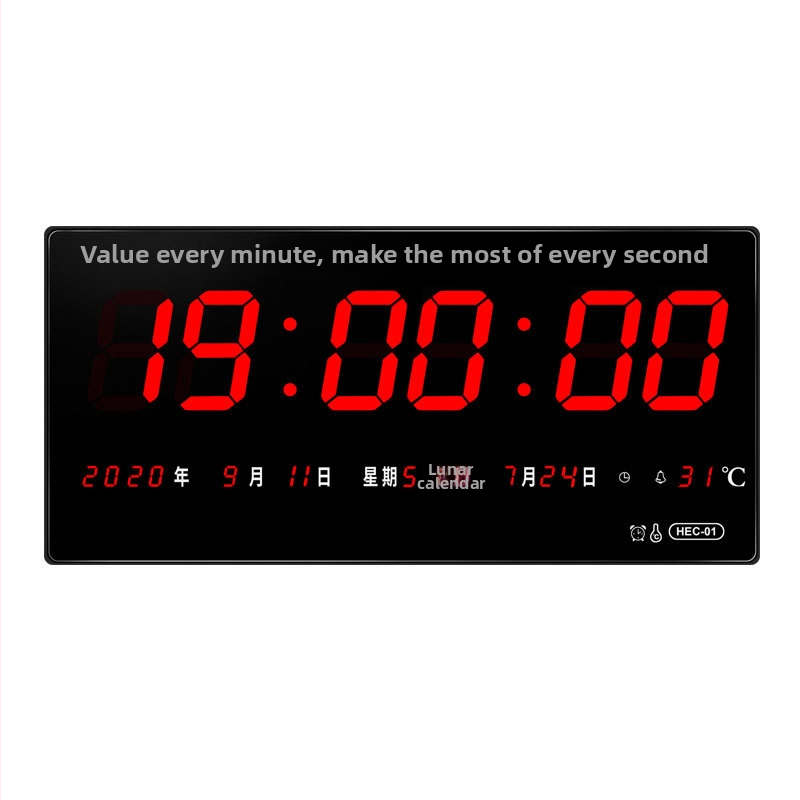 Večný kalendár GPS Beidou, automatická synchronizácia času cez Wi-Fi, nástenné hodiny s digitálnym kalendárom s LED diódami