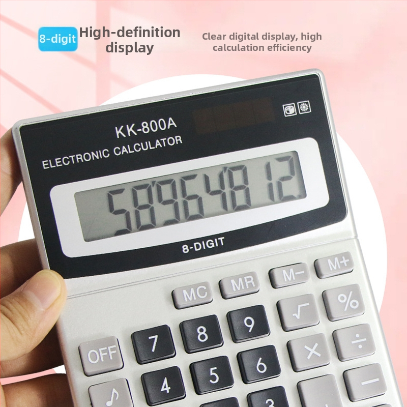 Calculator KK-800A cu font mare și afișaj lat — calculator de birou pentru cadouri și calcule financiare
