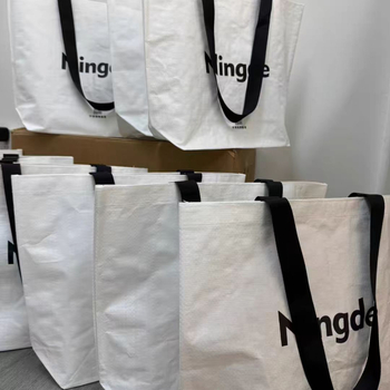 Geantă de cumpărături din hârtie Kraft DuPont, personalizabilă, ecologică, geantă tote cu bretea unică, cadou cu opțiune de logo