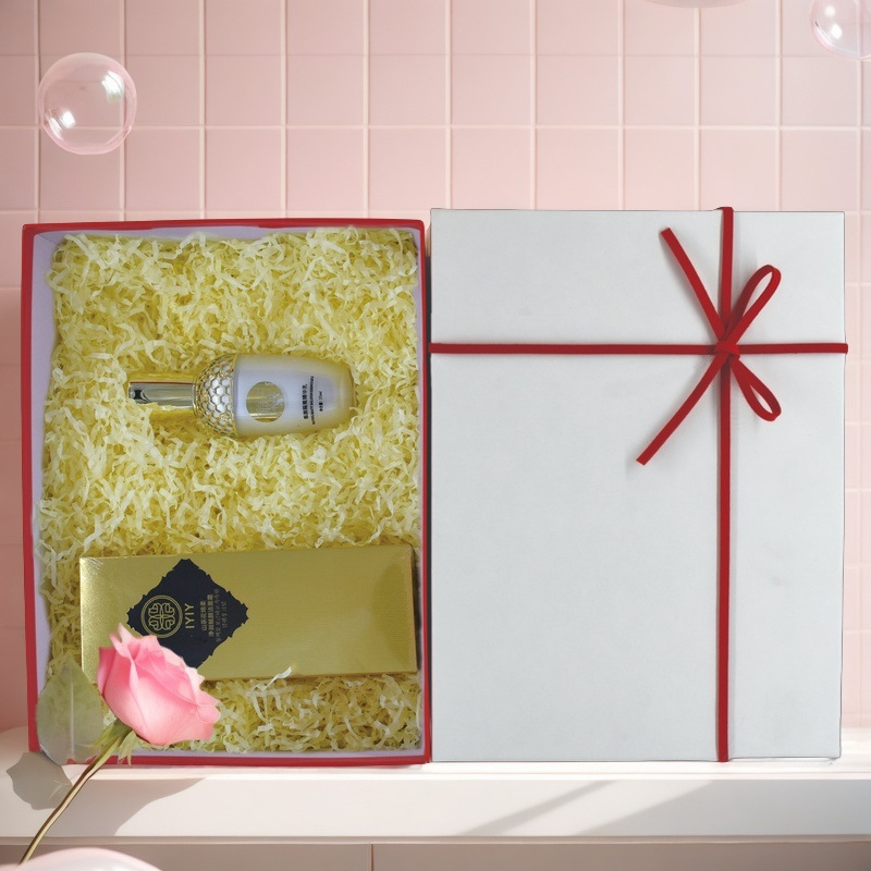 Șnur roșu, fundă în formă de fluture – cutie cadou goală pentru nașteri și nunți, ambalaj pentru evenimente ale companiei de cosmetică