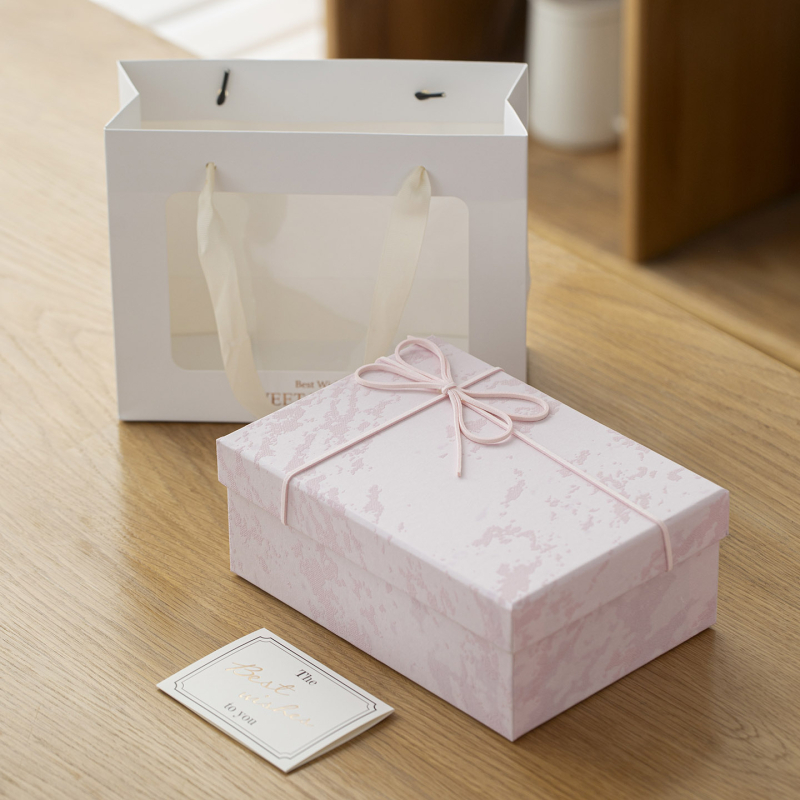 Șnur roșu, fundă în formă de fluture – cutie cadou goală pentru nașteri și nunți, ambalaj pentru evenimente ale companiei de cosmetică