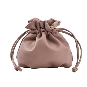 Poșetă cosmetică texturată cu șnur, în formă de nor, stil bucket bag; model nou pentru naveta zilnică, portabil, geantă de umăr elegantă pentru femei.