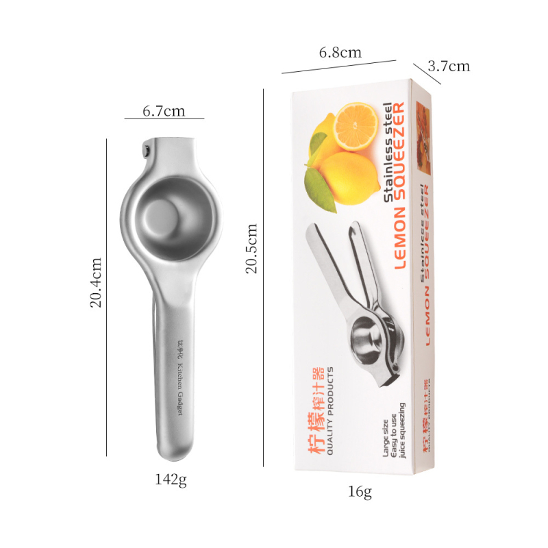 Presă manuală din oțel inoxidabil pentru citrice și usturoi, storcător compact pentru uz casnic