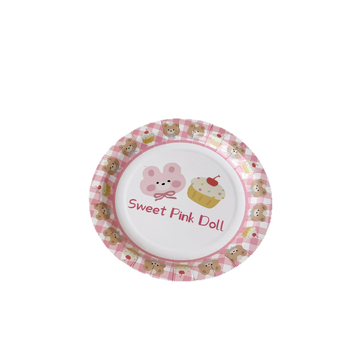 Farfurii de hârtie de unică folosință de 9 inch, design frunze de banană, rotunde, set de 10 bucăți