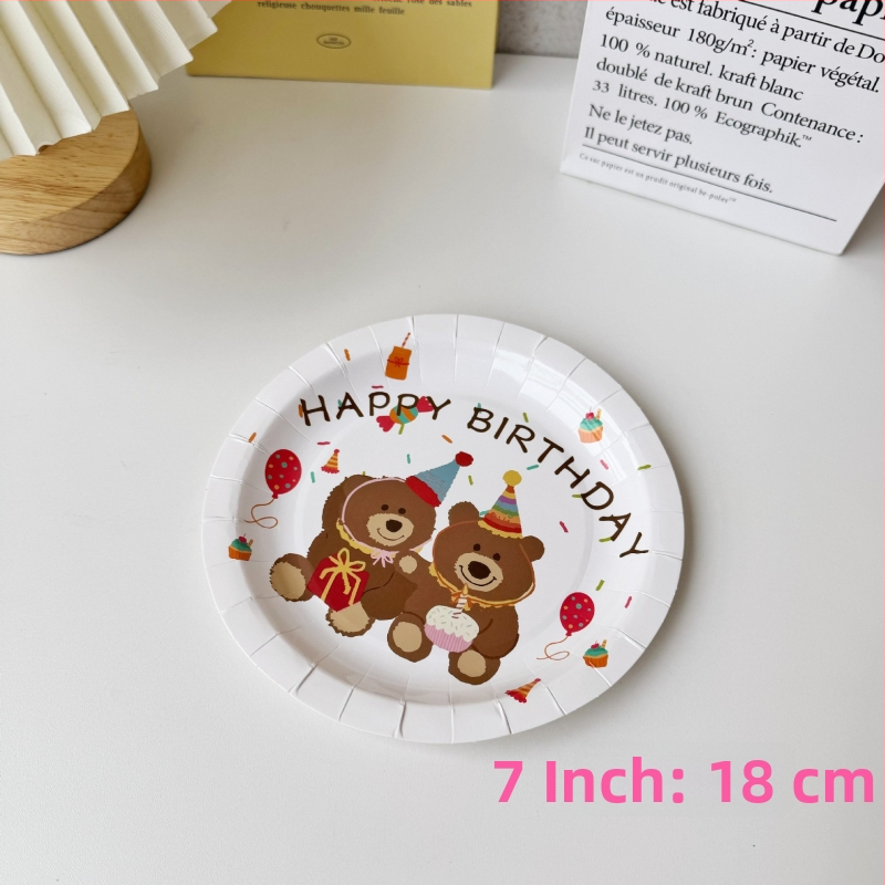Jednorazové papierové taniere s priemerom 23 cm – s motívom banánového listu, okrúhle, balenie po 10 kusoch