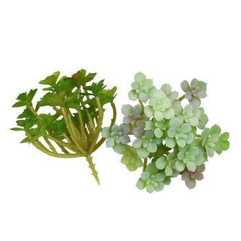 Planta suculentă artificială, 11 cm, cu frunze concave Sedum, plantă decorativă de birou din plastic