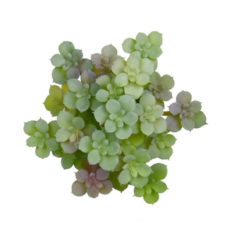 Planta suculentă artificială, 11 cm, cu frunze concave Sedum, plantă decorativă de birou din plastic