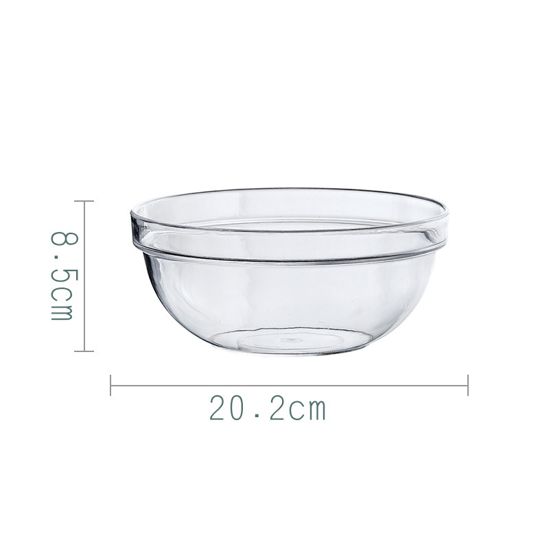 Vas rotund din acrilic, transparent, pentru salate, deserturi, gustări și fructe; potrivit pentru hoteluri și baruri.