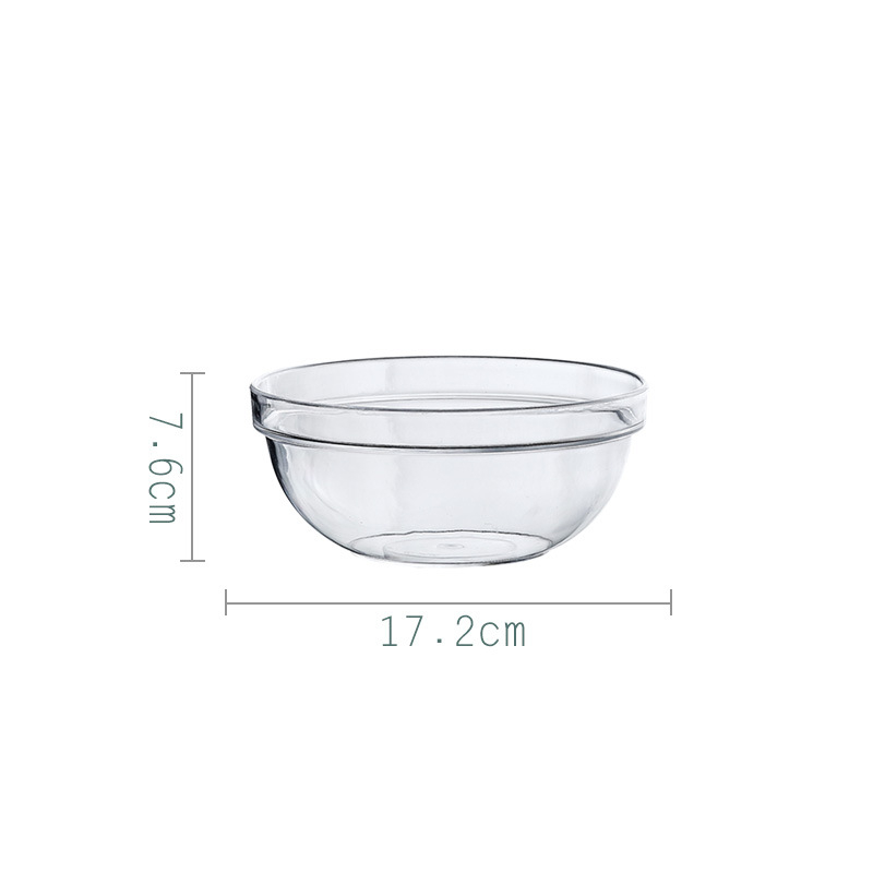 Vas rotund din acrilic, transparent, pentru salate, deserturi, gustări și fructe; potrivit pentru hoteluri și baruri.