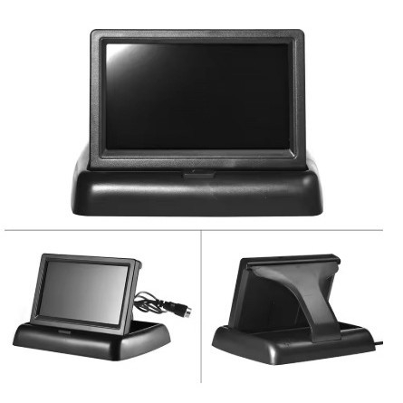 Monitor HD rabatabil de 4,3 inch pentru vedere în spate, cu cameră nocturnă