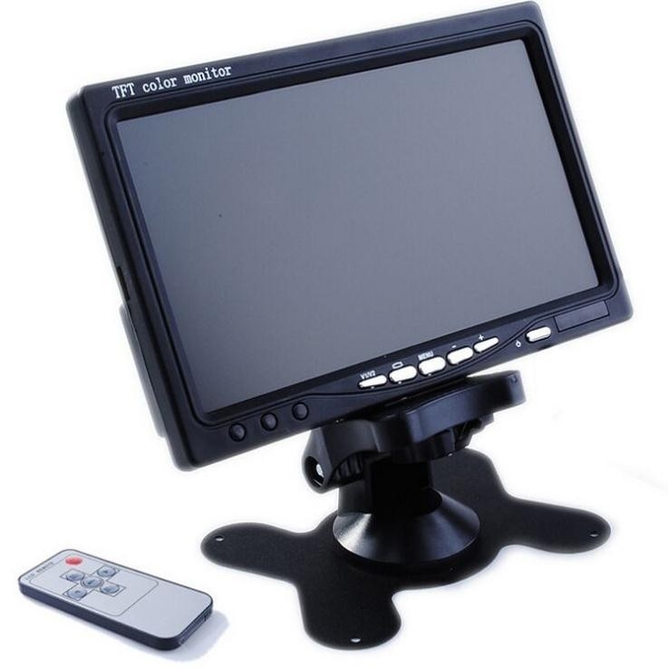 Display auto de 7 inch, universal pentru autobuze și camioane, cu două canale HD, vizualizare nocturnă și imagine de mers înapoi
