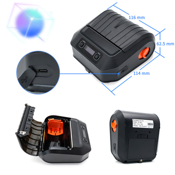 Imprimantă Bluetooth termică pentru etichete 80 mm – imprimantă portabilă pentru etichete de logistică supermarket și livrare expres