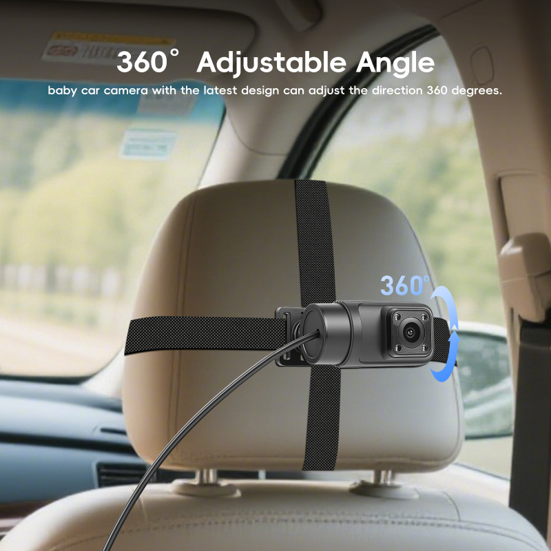 Monitor auto pentru tetieră, 5 inch, fără fir, CarPlay, monitorizare pentru sugari și copii în spatele scaunului