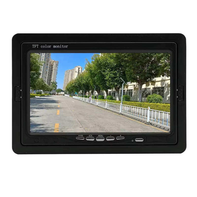 Monitor independent de vizualizare pentru recul, de 7 inch, pentru autobuze și camioane, cu cameră de mers înapoi încorporată