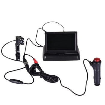 Jintang monitor auto pliabil de 4,3 inch IPS LCD TFT, cu vedere nocturnă și cameră de mers înapoi