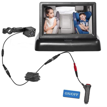 Jintang monitor auto pliabil de 4,3 inch IPS LCD TFT, cu vedere nocturnă și cameră de mers înapoi