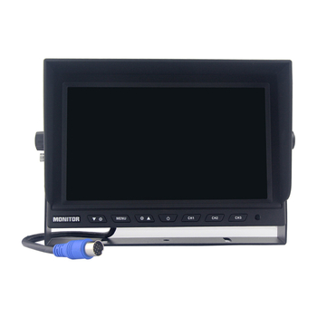 Monitor AHD de 7 inch pentru recul, monitorizare video HD pe 3 canale în unghi mort, PAL/NTSC sistem TV auto