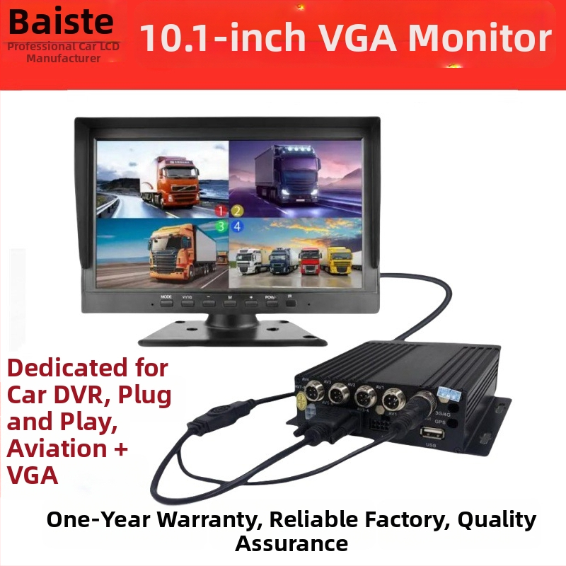Univerzálny 10,1-palcový monitor do auta s VGA CCTV displejom pre cúvaciu kameru