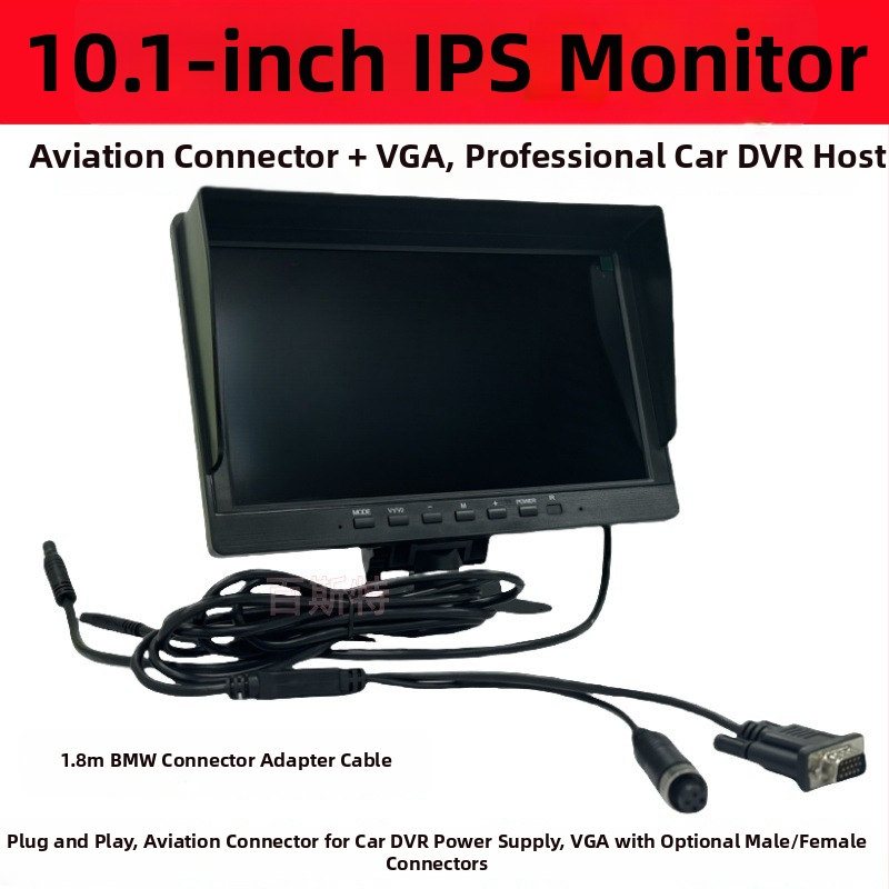 Univerzálny 10,1-palcový monitor do auta s VGA CCTV displejom pre cúvaciu kameru