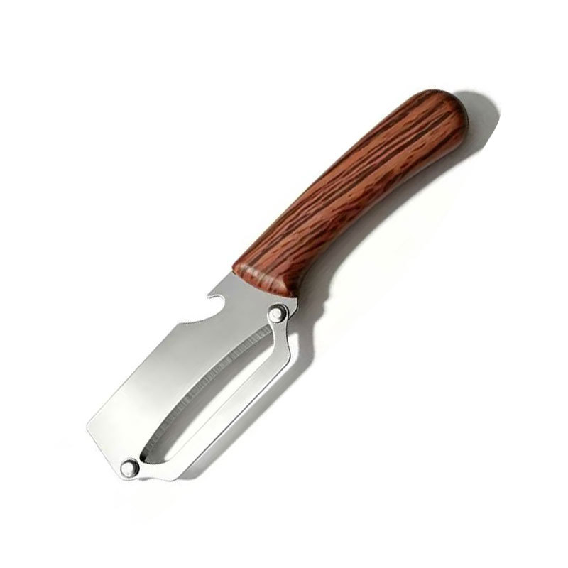 Cuțit multifuncțional de bucătărie pentru curățat și tăiat: curățător de cartofi, curățător de ceapă verde, tăietor de fructe și legume, tăietor pentru sparanghel
