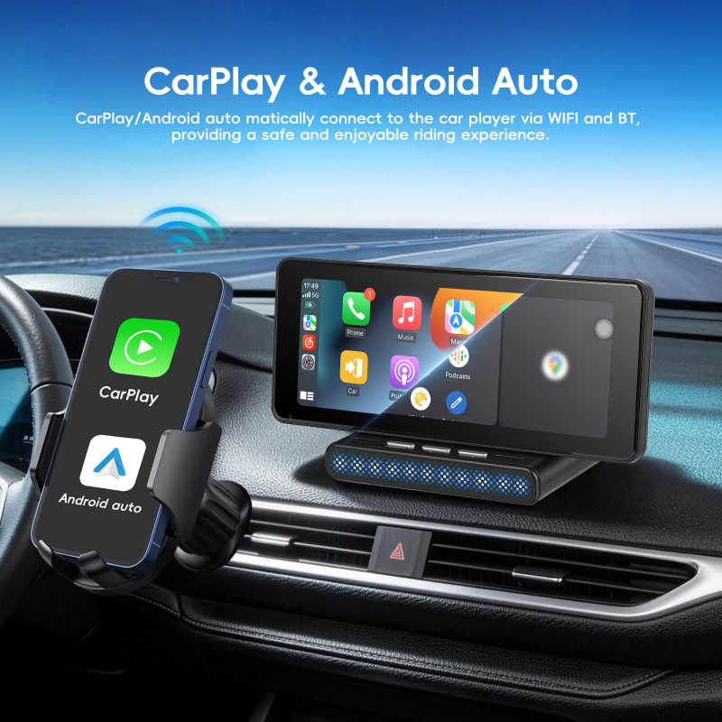 Monitor auto pentru bebeluși, 6,86 inch, PND, CarPlay wireless, afișaj central navigație, integrat