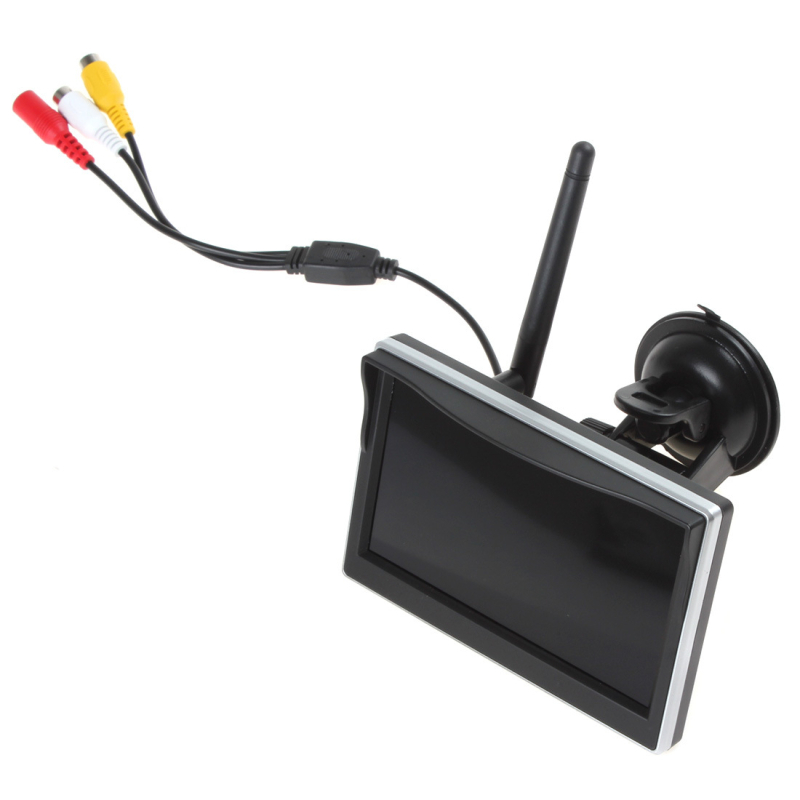 Monitor video încorporat wireless de 5 inch pentru mers înapoi și cameră retrovizoare cu infraroșu pentru camion