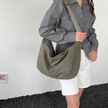 Geantă de umăr crossbody pentru femei, finisaj premium, culoare solidă, design minimalist, inspirat de Harajuku japonez