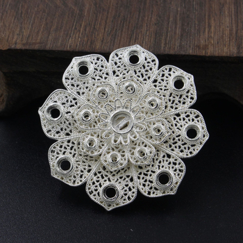 Base de coroană lotus din cupru pur, imitație Song, accesorii pentru păr în stil antic, clips pentru păr, material DIY