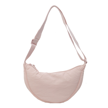 Geantă de umăr crossbody pentru femei, dumpling, mică, din nylon, culoare solidă