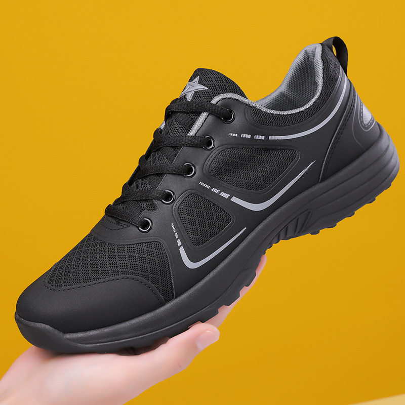 Pantofi sport de vară pentru bărbați, cu șireturi, plasă respirabilă, vârf rotund, 2026