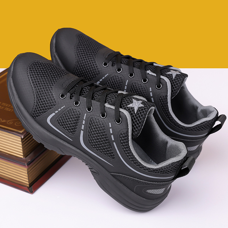 Pantofi sport de vară pentru bărbați, cu șireturi, plasă respirabilă, vârf rotund, 2026