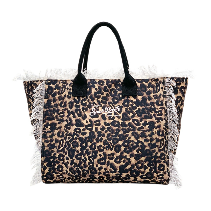 Geantă tote cu imprimeu leopard, capacitate mare, ciucuri, pentru femei, poșetă de mână și geantă de umăr, model nou, la gros