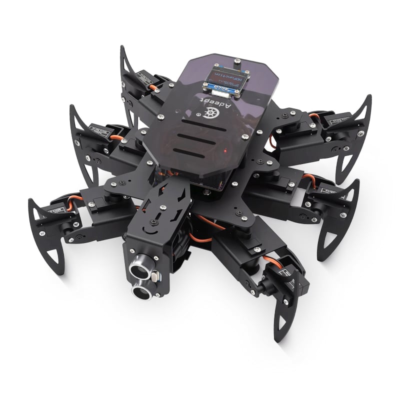 Gewu Creative Robot STEM educațional: păianjen biomimetic cu șase picioare, compatibil Arduino, structură metalică