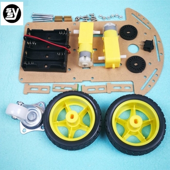 Kit de șasiu pentru mașină inteligentă cu urmărire de linie, evitare obstacole, disc encoder de viteză și placă din acril – accesorii DIY