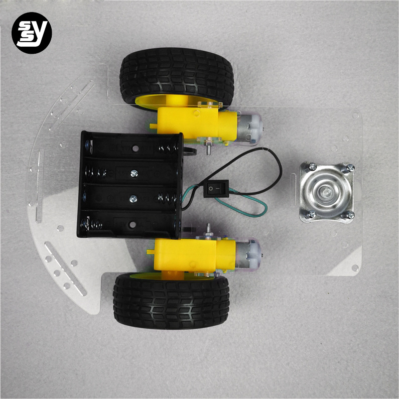 Kit de șasiu pentru mașină inteligentă cu urmărire de linie, evitare obstacole, disc encoder de viteză și placă din acril – accesorii DIY