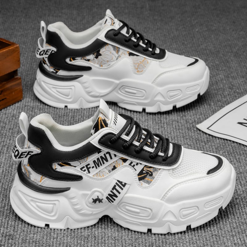 Adidași bărbați din plasă respirabil 2025, pantofi sport casual cu talpă groasă, stil coreean