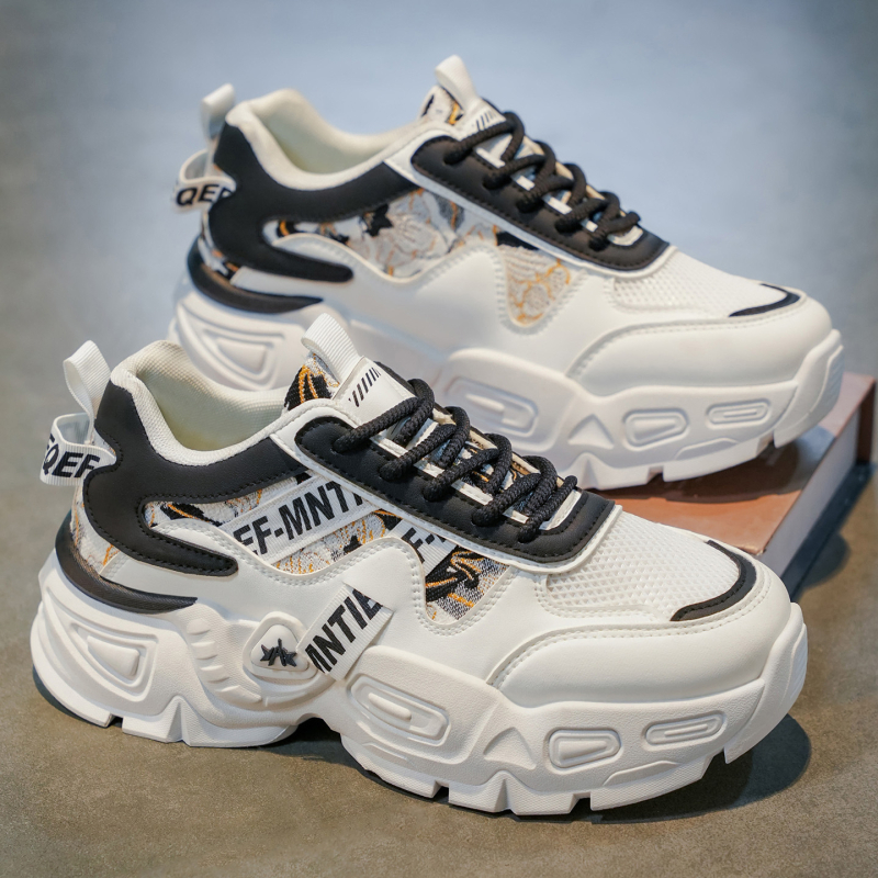 Adidași bărbați din plasă respirabil 2025, pantofi sport casual cu talpă groasă, stil coreean