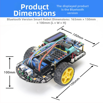 Mașinuță inteligentă C51, placă de dezvoltare cu microcontroler 51, fără lipire, kit robot pentru urmărire pe linie și evitare a obstacolelor