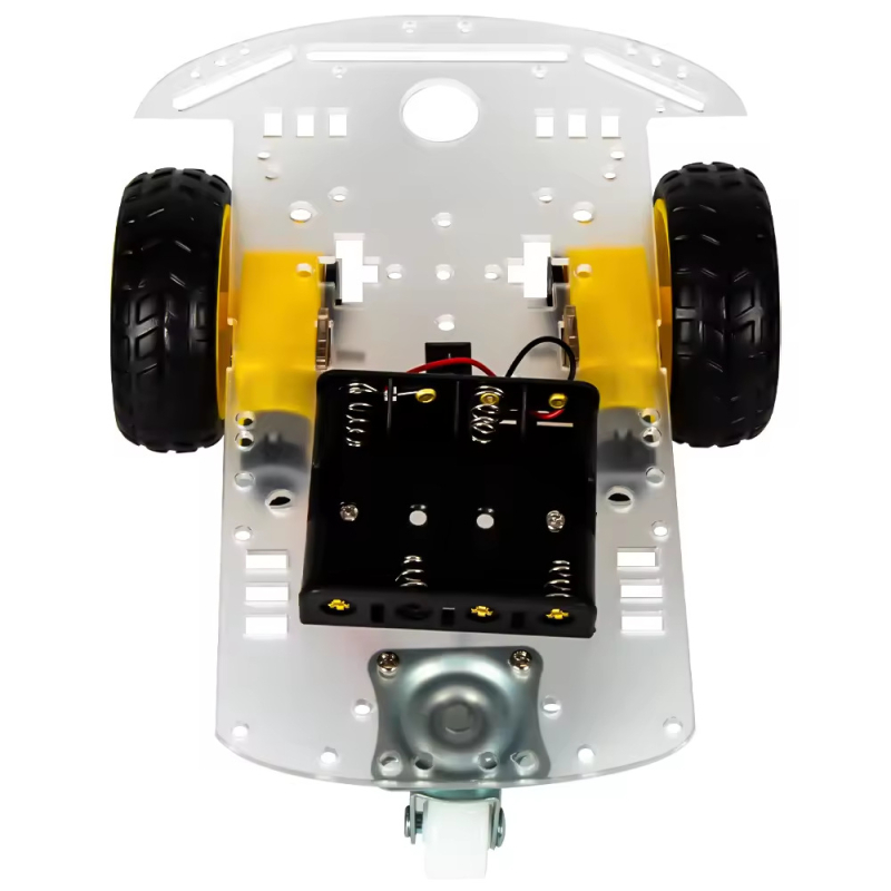 Șasiu de mașină inteligent cu baterie, 2WD, senzor de viteză, robot auto pentru urmărire pe linie
