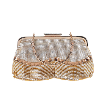 Geantă clutch de seară cu ciucuri și strălucire, pentru femei, lux